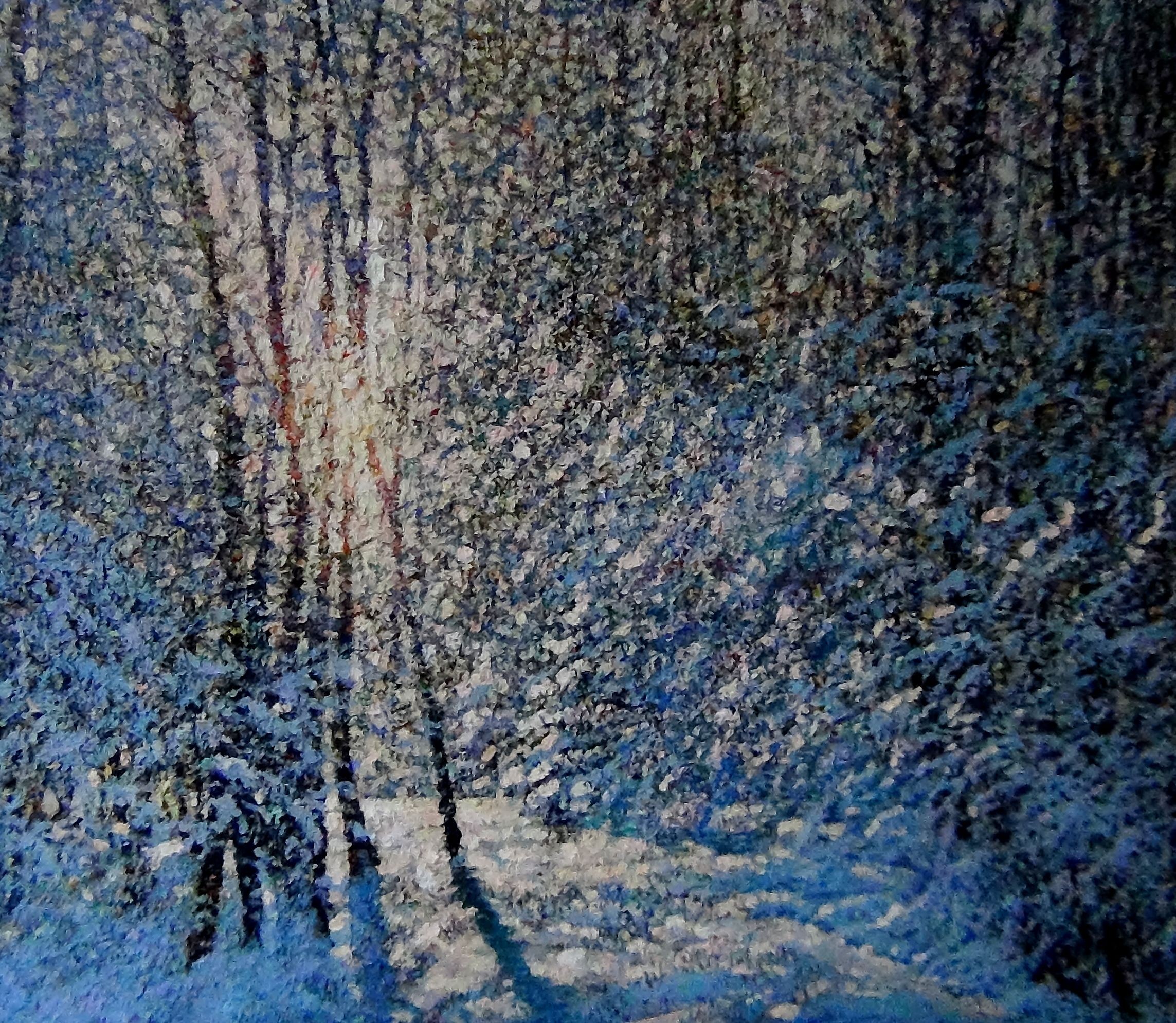 Свет в зимнем лесу